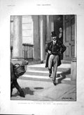 Original Old Antique Print 1894 Illustrating Norris New Story Despotic Lady