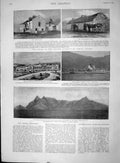Original Old Antique Print 1894 Achill Matabeleland Hospital Buluwayo Idanr 19th