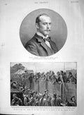 Original Old Antique Print 1894 Prince Adolphus Teck War Siers Tong-K Victorian