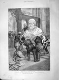 Original Old Antique Print 1894 St. Paul'S Cathedral Bust Athanasius Decoration