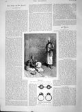 Original Old Antique Print 1894 Star Stone Dealer Moorman Ceylon Native L 19th