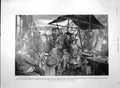 Original Old Antique Print 1894 Christmas Market Watford Stalls Silk Hank 19th