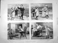 Original Old Antique Print 1894 Children Beach Seaside School Boy Victorian