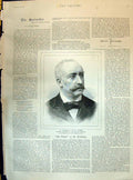 Old Print 1895 Portrait Francois Felix Faure France Lady Nobody Maartens 19th