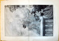 Old 1895 Windy Day Clock Tower Westminster Hat Blown Man Woman Paul R 19th
