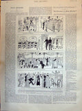 Antique Print 1895 German Emperor Birthday Berlin Siers Ship Wreck Escurial