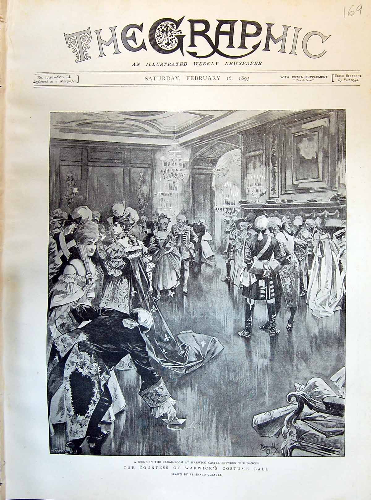 Old 1895 Countess Warwick'S Costume Ball Reginald Cleaver Cedar-Room Victorian