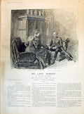 Old 1895 My Lady Nobody Story Illustration Maarten Maartens Hoynck Va Victorian
