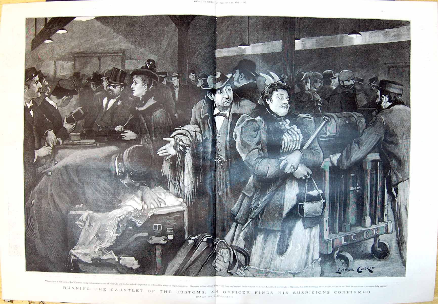 Old 1895 Running Gauntlet Customs Officer Suspicions Confirmed LanceVictorian