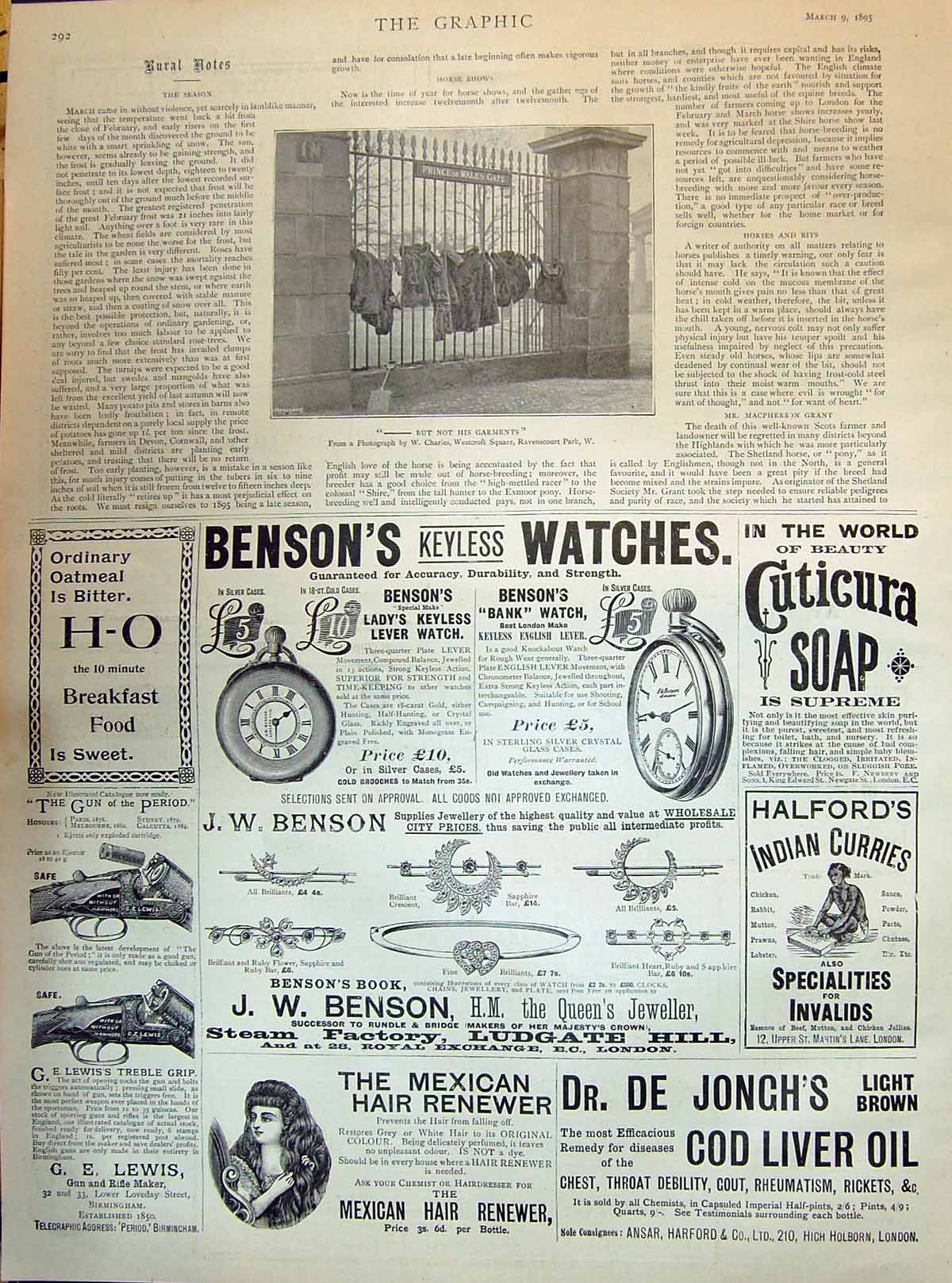 Old 1895 Prince Wales Gate But Not His Garments Benson'S Watches Cuti Victorian