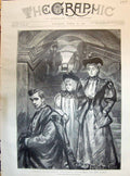 Old 1895 Visitors St Paul'S Cathedral Descending To Crypt Drawn From Victorian