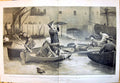 Old 1895 Washing Lions Ceremony Charles Green Men Little Boats Waterm 19th