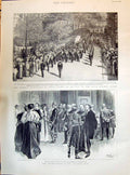 Old 1895 Funeral Procession Ismail Pasha Rafai Mosque Cairo Resignati Victorian