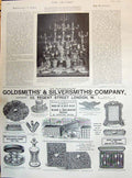 Antique Old Print 1895 Mess Plate 60Th Rifles Gsmiths Silversmiths Company 19th