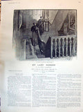 Old 1895 My Lady Nobody Story Illustration Maarten Maartens Hoynck Va Victorian