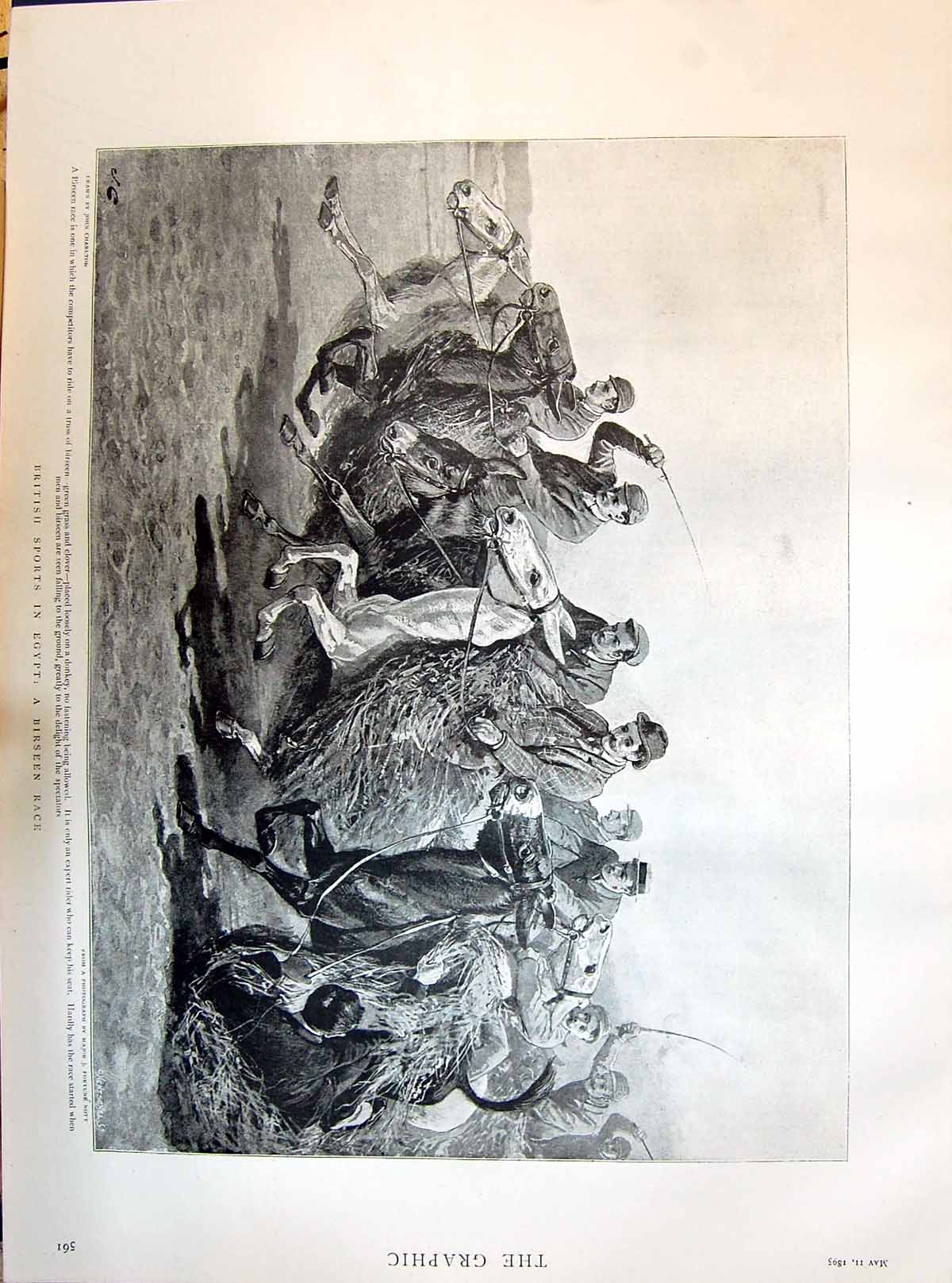 Old 1895 British Sports Egypt Birseen Race Horse Racing Jabez Balfour Victorian