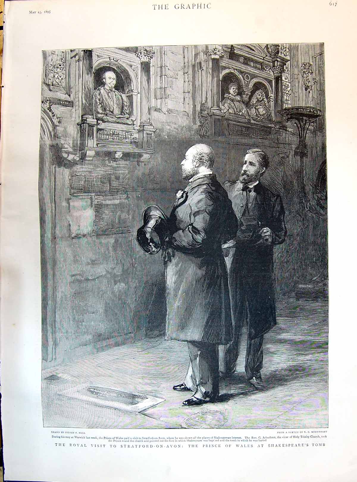 Old 1895 Royal Visit Stratford-On-Avon Prince Wales Shakespeare'S Tom Victorian