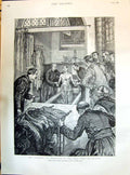Old 1895 Ceremony Immersion In Holy Well Lourdes Drawn From Life By H Victorian