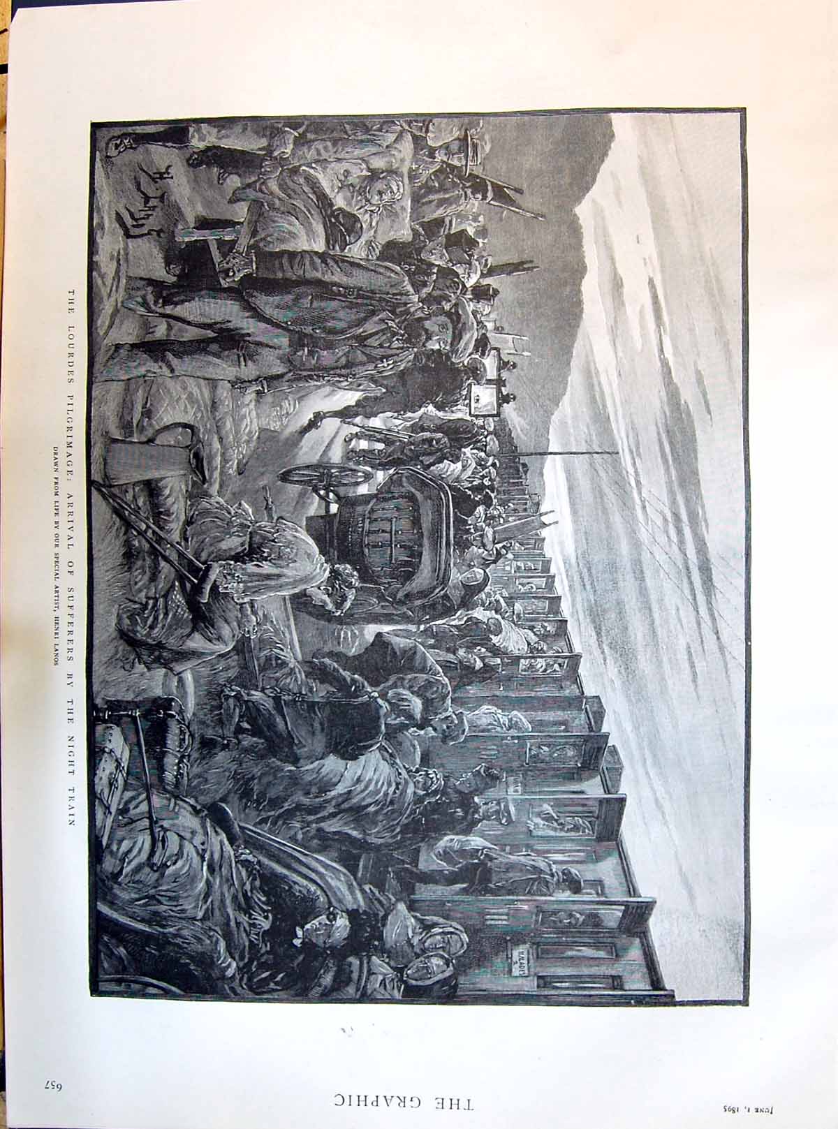 Old 1895 Lourdes Pilgrimage Sufferers Train Nasrullah Khan Talbot Ger Victorian