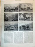 Old Print 1895 Epsom Swan Putney Vale Gsworth Burford Norbury Park Londo 19th