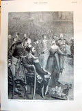 Old Print 1895 Shahzadah State Ball Buckingham Palace Dancing Sydney Hall 19th