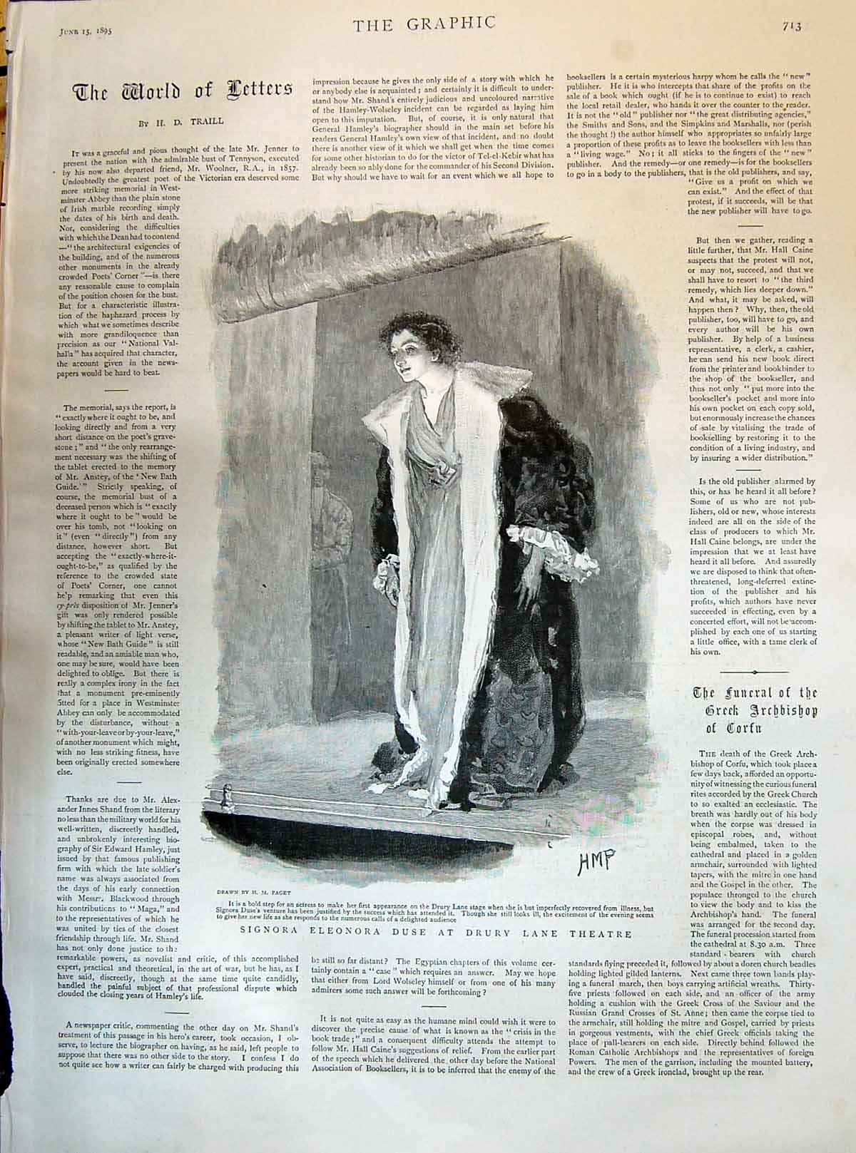 Old 1895 Signora Eleonora Drury Lane Theatre Awdry Grace Bromwich Whi Victorian
