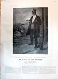 Old 1895 Black Painted Frank Frankfort Moore Story Illustration Halda Victorian