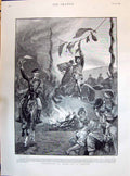 Old Print 1895 Celebrating St. Johns Day In Germany Horses Outdoor Scene 19th