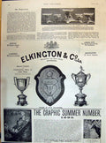 Old Print 1895 Service Plate Alfred Jones Elkington Graphic Summer Number 19th