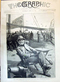 Antique Old Print 1895 Kiel Fetes Mr. Gladstone On Board Tantallon Castle Man