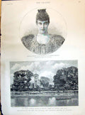 Old 1895 Princess Helene Louise Henriette Bourbon-Orleans Marriage Ki Victorian