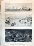 Old 1895 German Training Squadron Harbour Holtenau German Emperor Nor Victorian