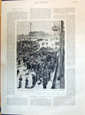Old 1895 North Sea Baltic Canal Denmark King Queen Gladstone Cruise T Victorian
