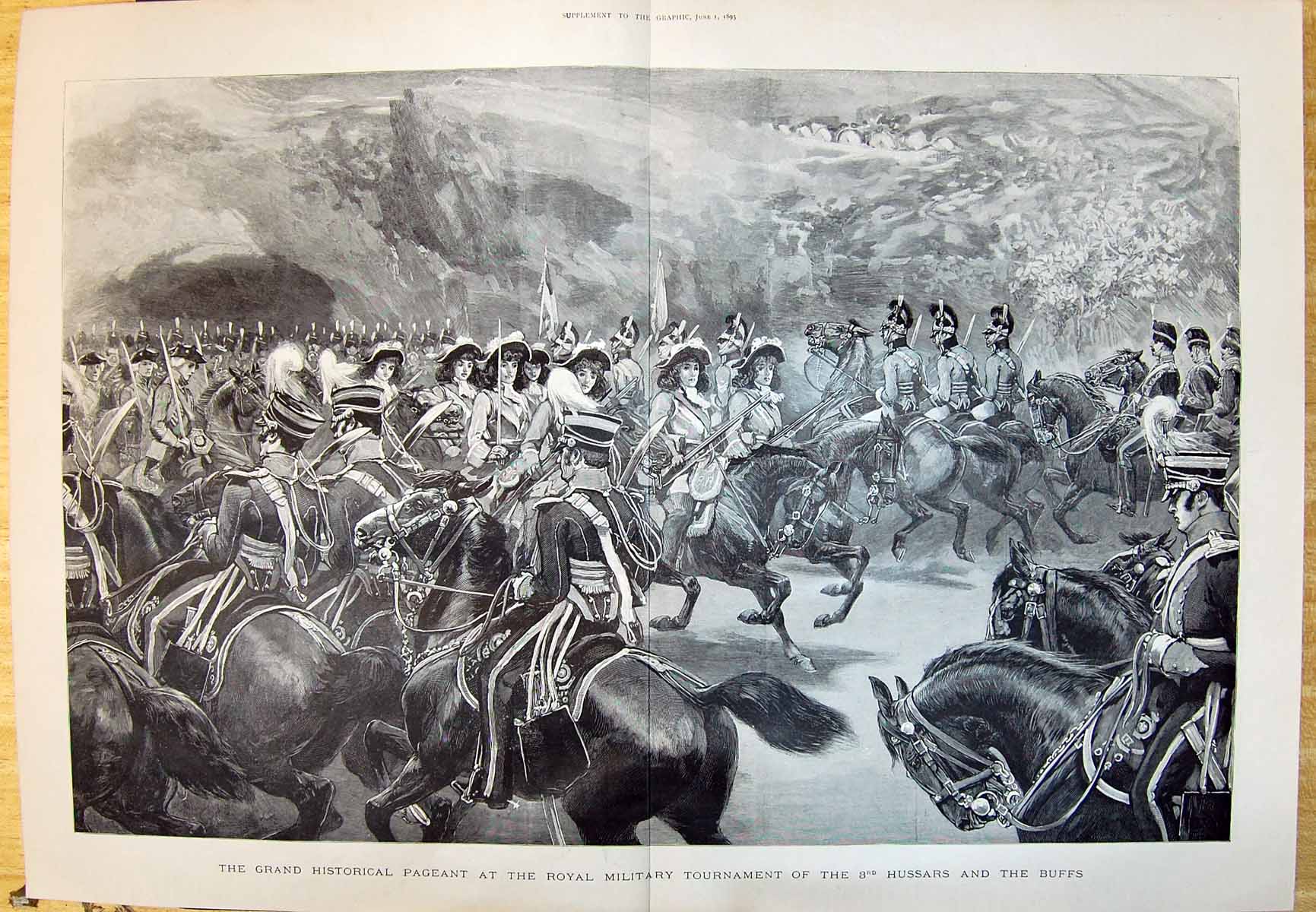 Old 1895 Grand Historical Pageant Royal Military Tournament Hussars B 19th