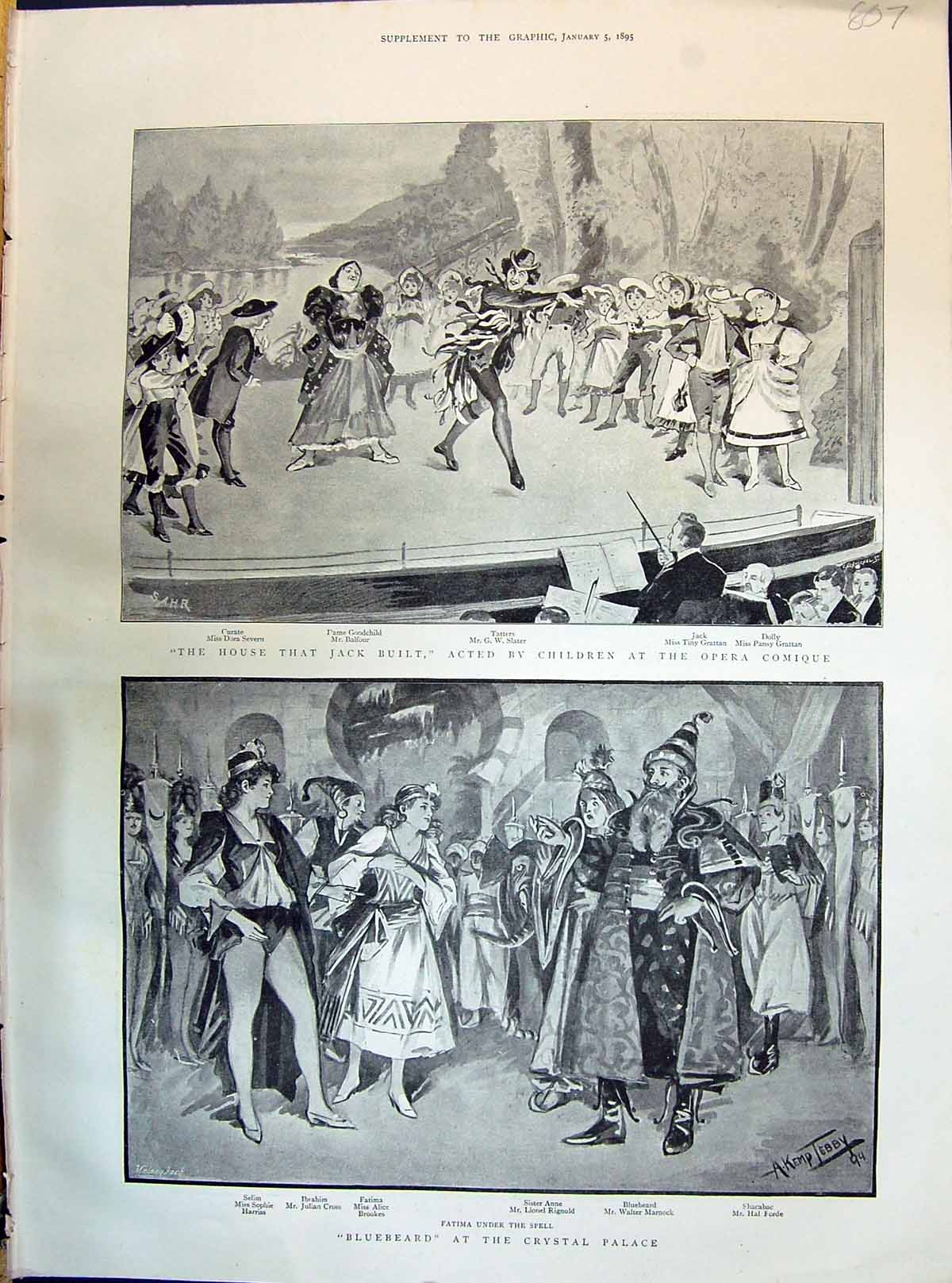 Old 1895 House Jack Built Opera Comique Bluebeard Crystal Palace Orie Victorian