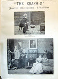 Old 1895 Photo Competition Simple Simon One Too Many Tossed Blanket E Victorian