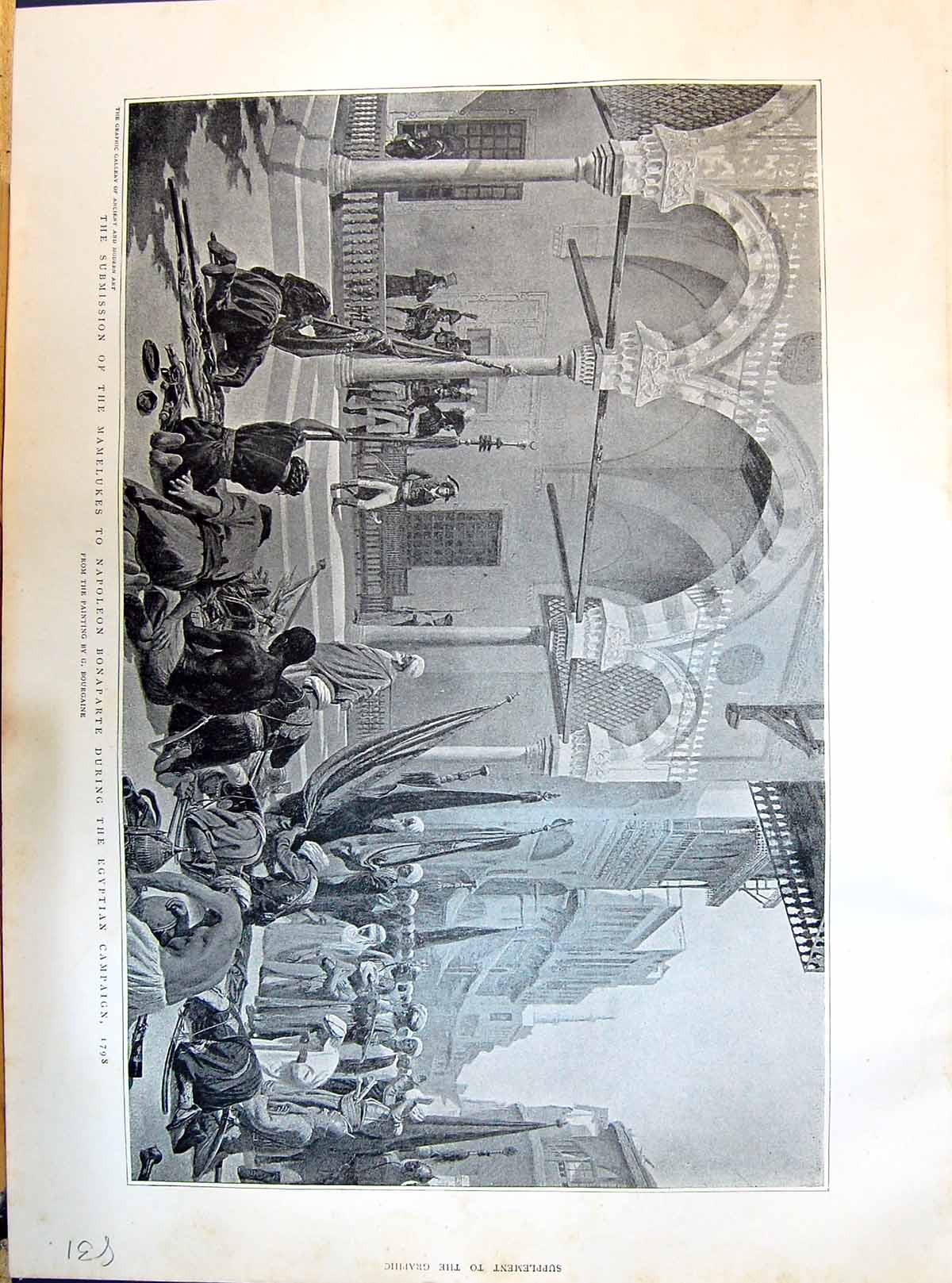 Old 1895 Submission Mamelukes To Napoleon Bonaparte During Egyptian C Victorian