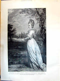 Old 1895 Portrait Lady Frances Marsham Afterwards Romney Beautiful Wo Victorian