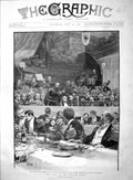 Old Antique Print 1895 Duke Genoa Banquet Mayor Portsmouth Italian Fleet 19th