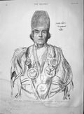 Original Old Antique Print 1895 Hwfa Mon Archdruid President Gorsedd Eisteddfod