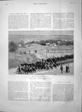 Original Old Antique Print 1895 New Forest Manoeuvres Guards Baddesley Marching
