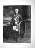 Old Antique Print 1895 Field-Marshal Viscount Wolseley Commander-In-Chief 19th