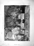 Original Old Antique Print 1895 Bayswater Bus Passengers Dragoon Guards Greys