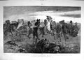 Old Antique Print 1895 Scene After Battle Sedan War Dead Soliders Horses 19th