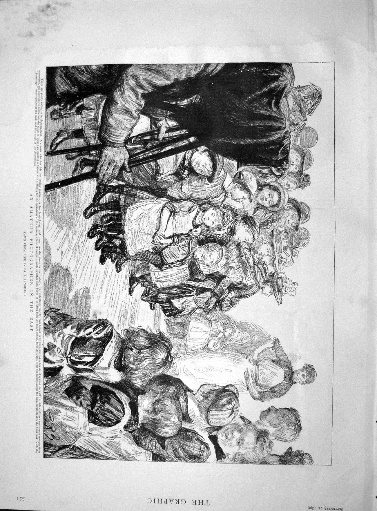 Original Old Antique Print 1895 Amateur Photographer Children Paul R Victorian