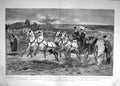 Original Old Antique Print 1895 German Emperor Driving Horses Coa 19th