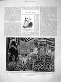 Old Antique Print 1895 Funeral Pasteur Notre Paris Sheepshanks Tasmania 19th