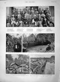 Original Old Antique Print 1895 Africa Town Mwele Gazi Hardinge Lamble French
