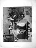 Original Old Antique Print 1895 Beauty Family Puppies Dogs Lady Men Suthers Art