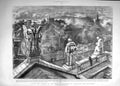 Original Old Antique Print 1895 View London Dome St. Paul'S Cathedral Renouard